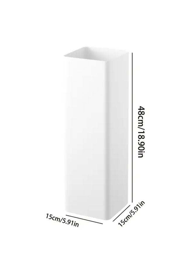 White Slim Iron Corner Umbrella Stand Quick Dry Diatomite Base Compact Floor Design - Image 3